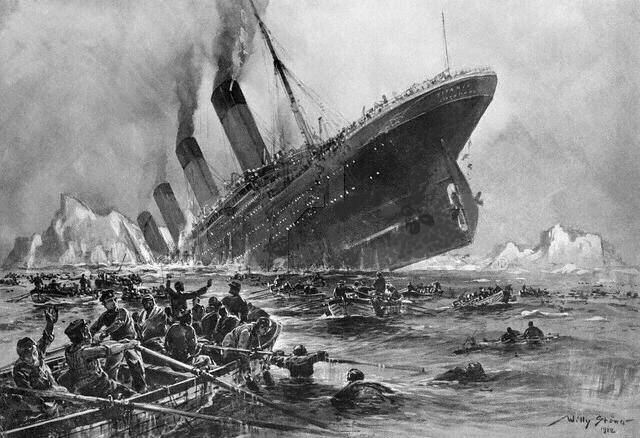 Titanic - dessin de Stower