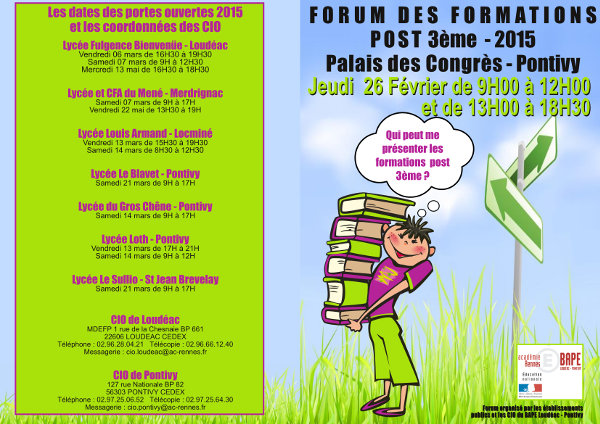 Forum des formations post 3è 2015