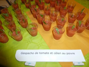Gaspachio de tomates au céléri