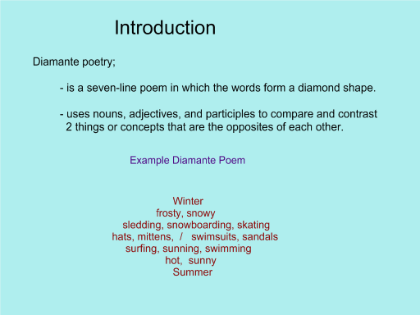 diamante-poems