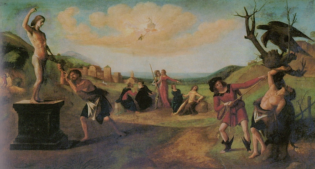 piero di cosimo Histoire de Promethee 1515 huile sur bois 64 x 116 cm