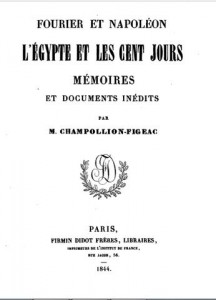 page de garde des Mémoires de Champollion