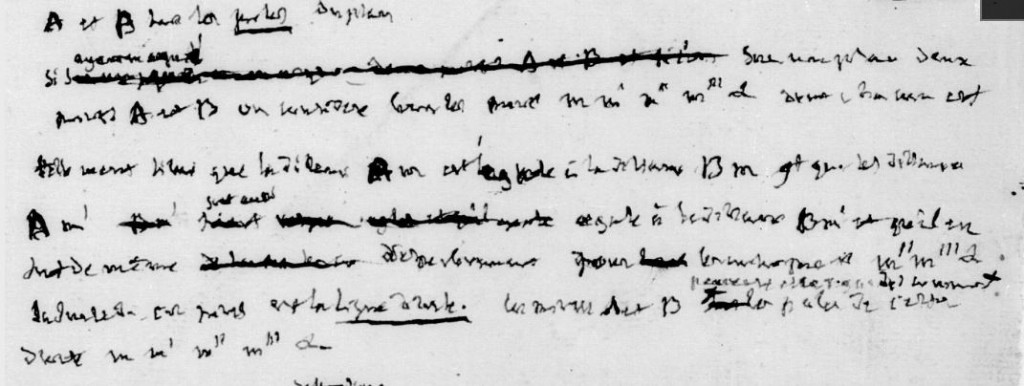 manuscrit de Joseph Fourier