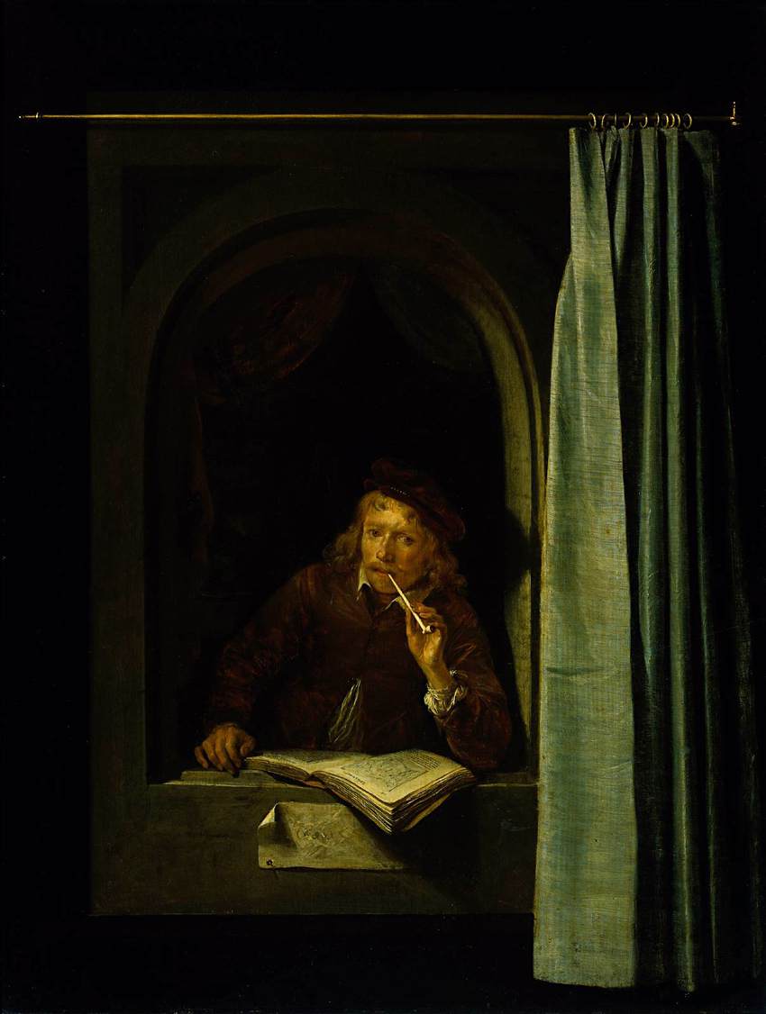 Gerrit Dou autoportrait a la pipe 1640 Rijksmuseum