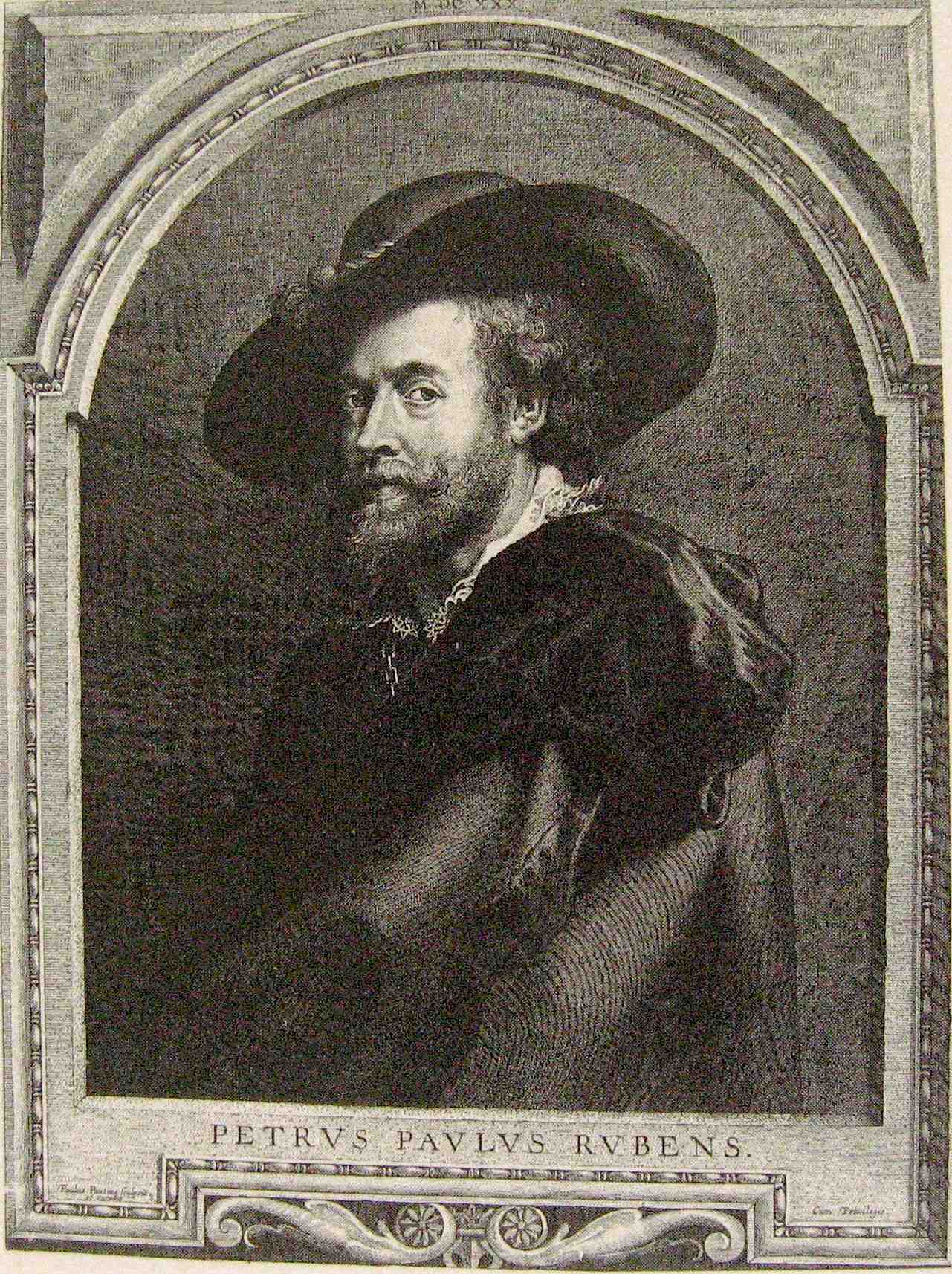 Gravure autoportrait de Rubens 1630 Haarlem Teylers Museum