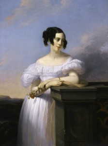 Peintre : Claude-Marie Dubufe Titre : Portrait de Madame Francis Vaussard Date : 1837 Type : Huile sur toile Dimensions : 130 x 97 cm 