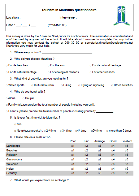 questionnaire 2014