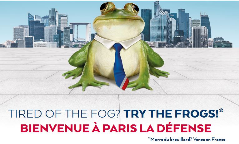 paris la defense frog frogs