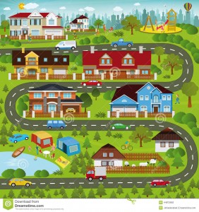 life-suburbs-vector-illustration-summer-scenery-44873662