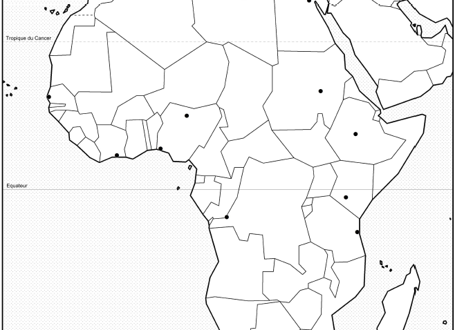 Carte Afrique Vierge Bac