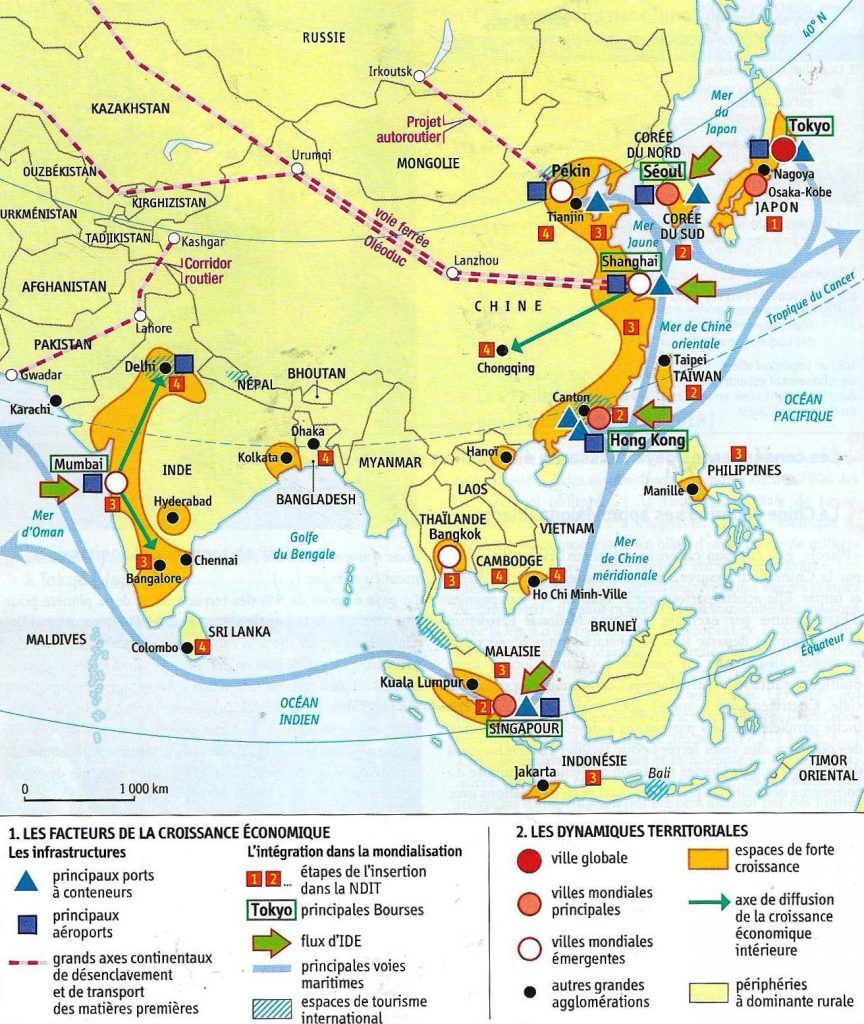 asie du sud est carte touristique