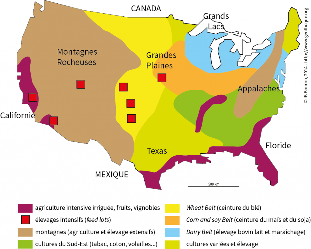 Agricultural Map Of Usa