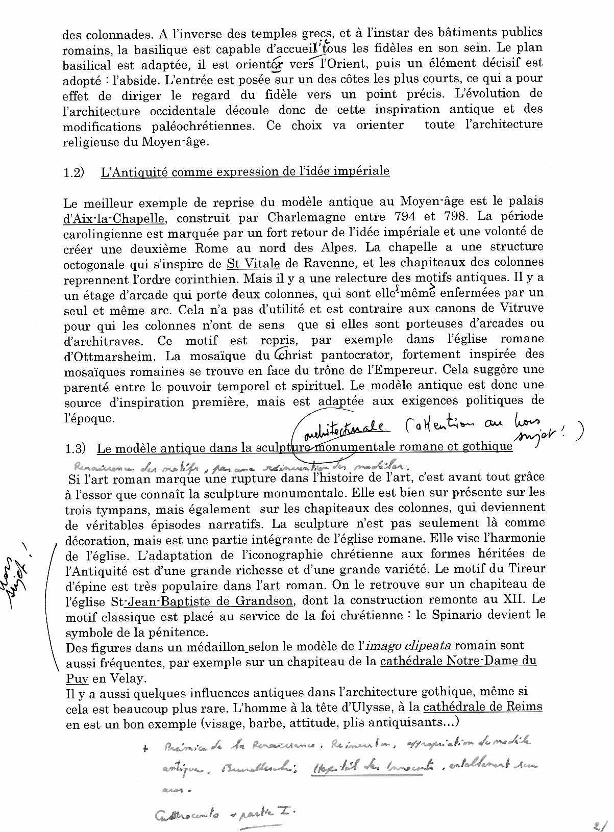 Sujets de dissertation, le modèle antique - Histoire des ...