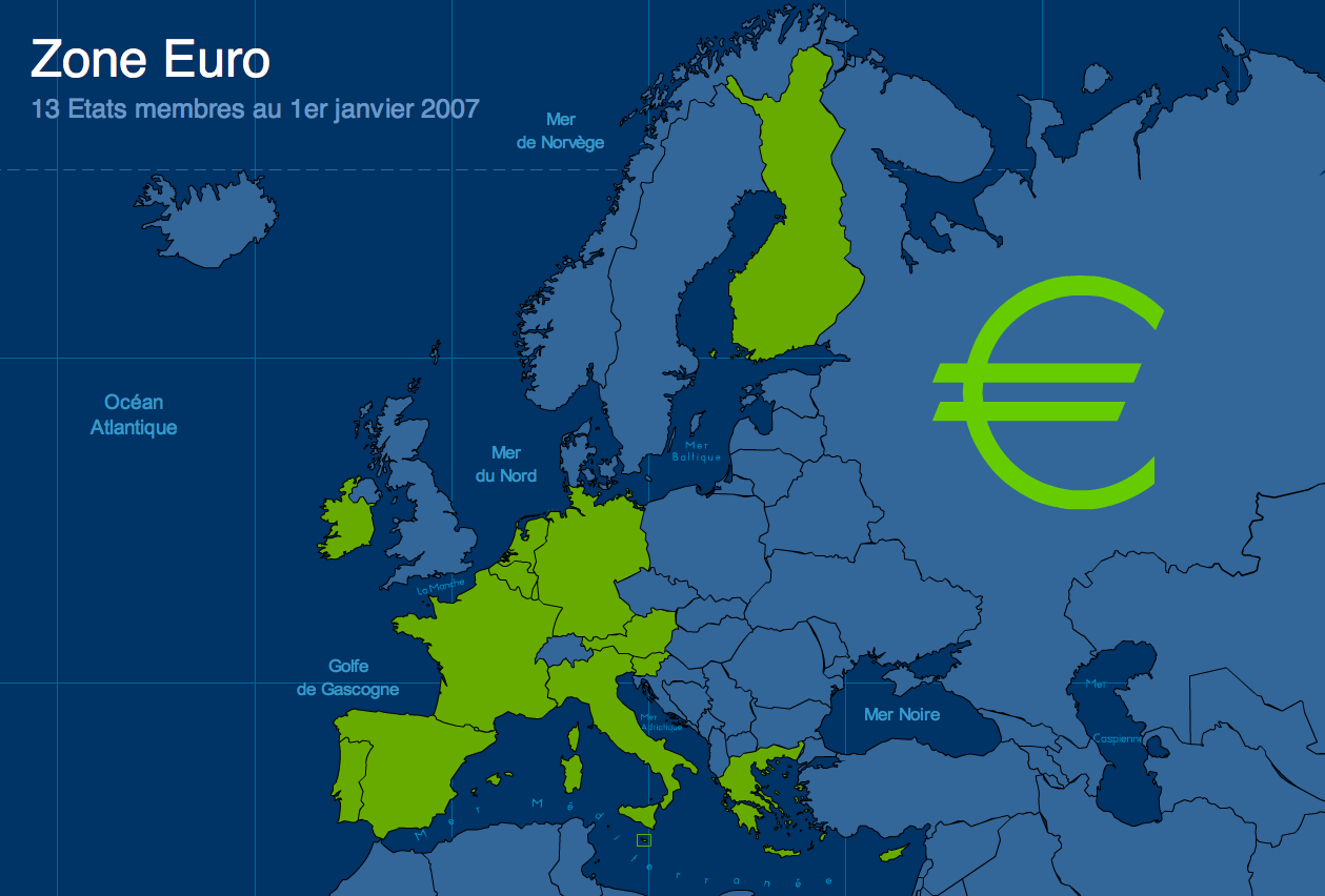 Lunion Européenne La Carte Des 27 Pays Membres La P