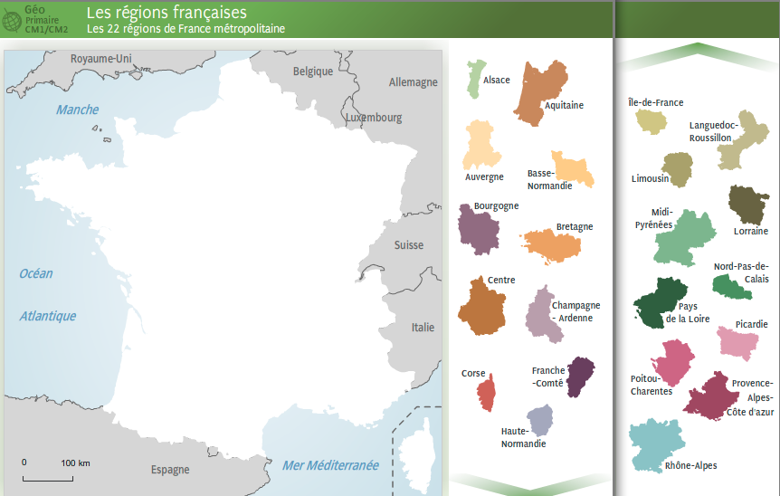 Brevet Des Colleges Situer Les 22 Regions De France Metropolitaine La P Sserelle Histoire Geographie