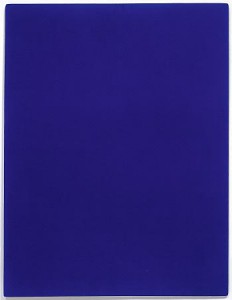 Monochrome bleu, Pigment pur et résine synthétique sur toile marouflée sur bois (1960)
